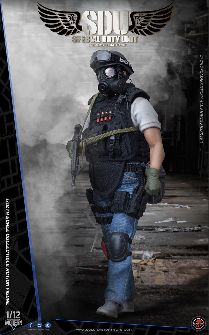 香港警察 特別任務連 SDU キャナインハンドラー 1/12 アクションフィギュア SSM003 - イメージ画像7