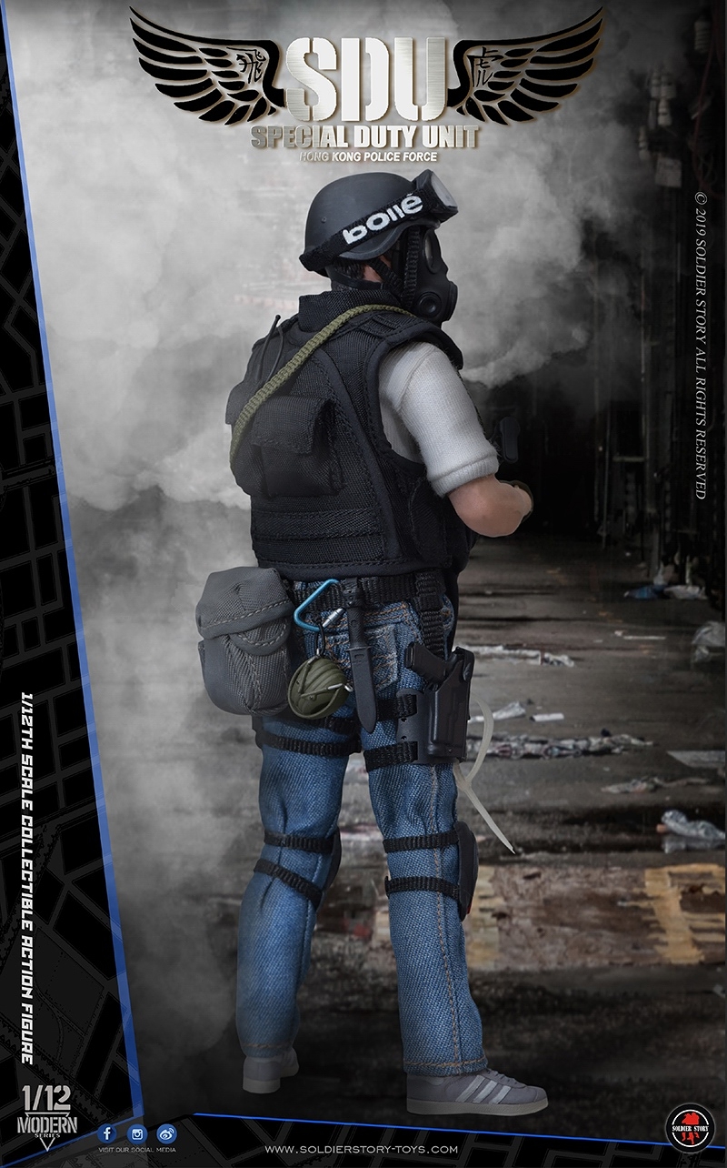 香港警察 特別任務連 SDU キャナインハンドラー 1/12 アクションフィギュア SSM003 - イメージ画像8