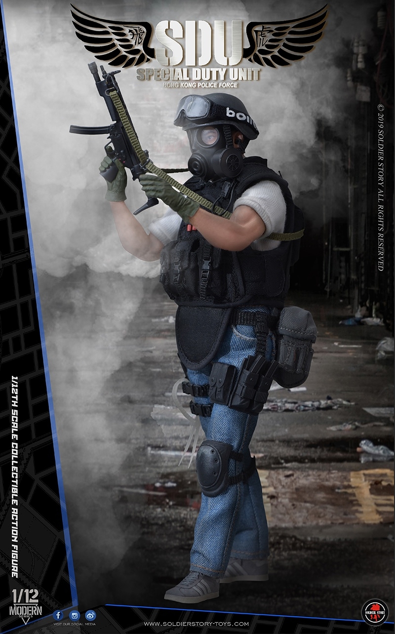 香港警察 特別任務連 SDU キャナインハンドラー 1/12 アクションフィギュア SSM003 - イメージ画像9