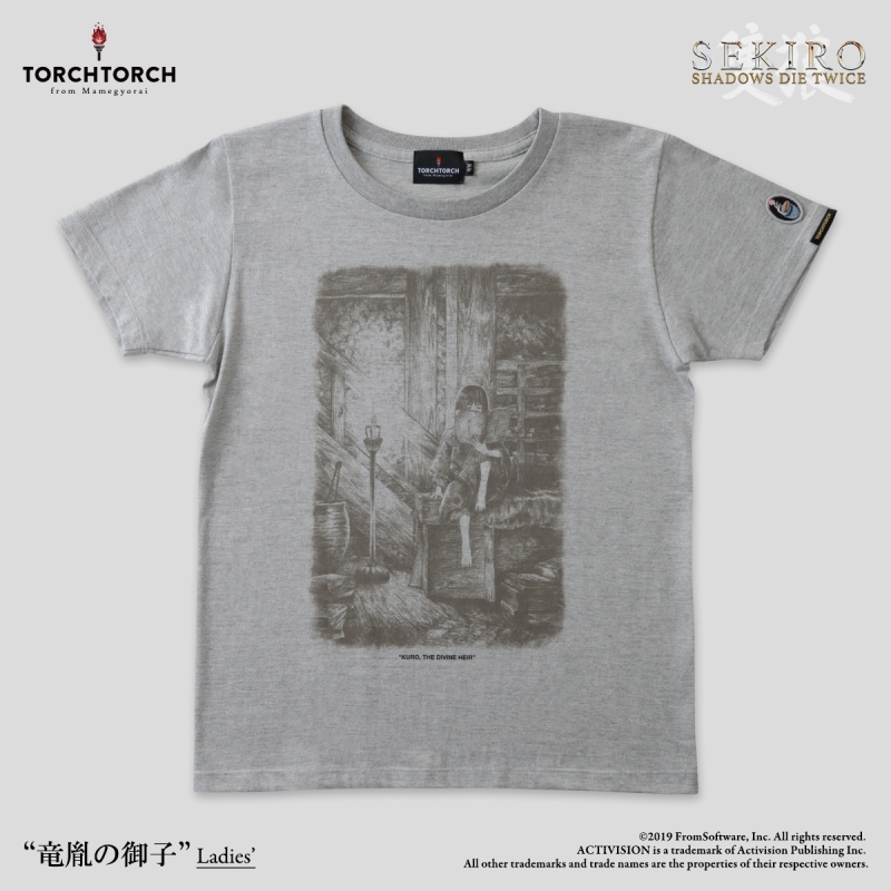 SEKIRO: SHADOWS DIE TWICE × TORCH TORCH/ Tシャツコレクション: 竜胤の御子 杢灰 レディース Lサイズ - イメージ画像1