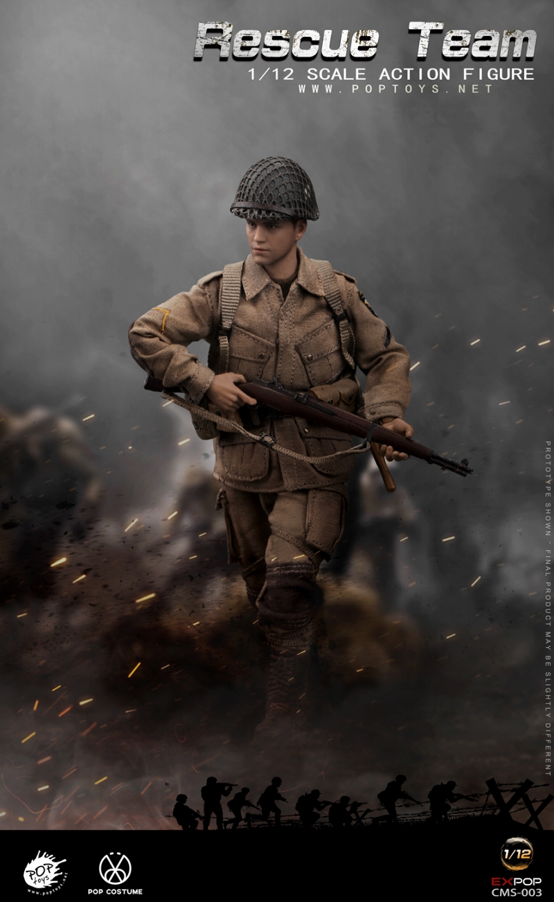 WWII U.S. レスキュー スクワッド パラトルーパー 1/12 アクション