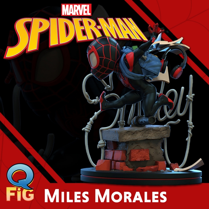 Qフィグ エリート/ マーベルコミック: スパイダーマン マイルス・モラレス PVCフィギュア/ マーベル/ クアンタムメカニクス QMx