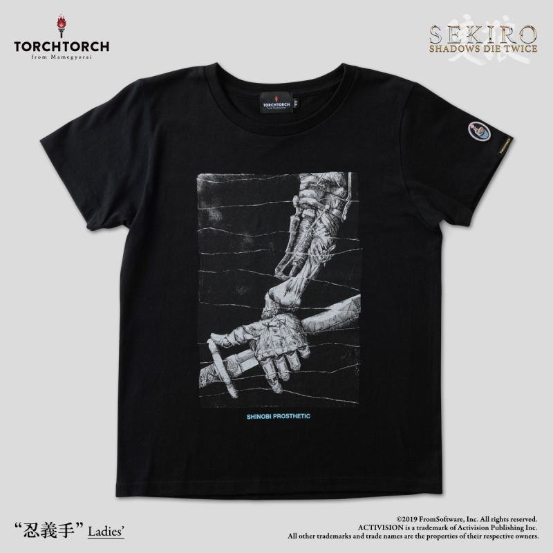 SEKIRO: SHADOWS DIE TWICE × TORCH TORCH/ Tシャツコレクション: 忍義手 黒 レディース Mサイズ - イメージ画像1