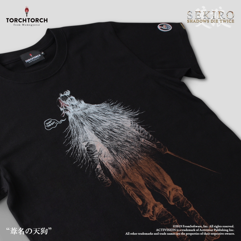 SEKIRO: SHADOWS DIE TWICE × TORCH TORCH/ Tシャツコレクション: 葦名の天狗 黒 Sサイズ - イメージ画像2