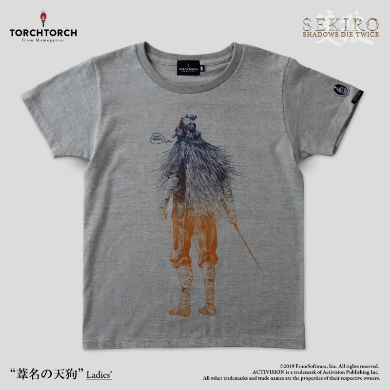 SEKIRO: SHADOWS DIE TWICE × TORCH TORCH/ Tシャツコレクション: 葦名の天狗 杢灰 レディース Mサイズ - イメージ画像1