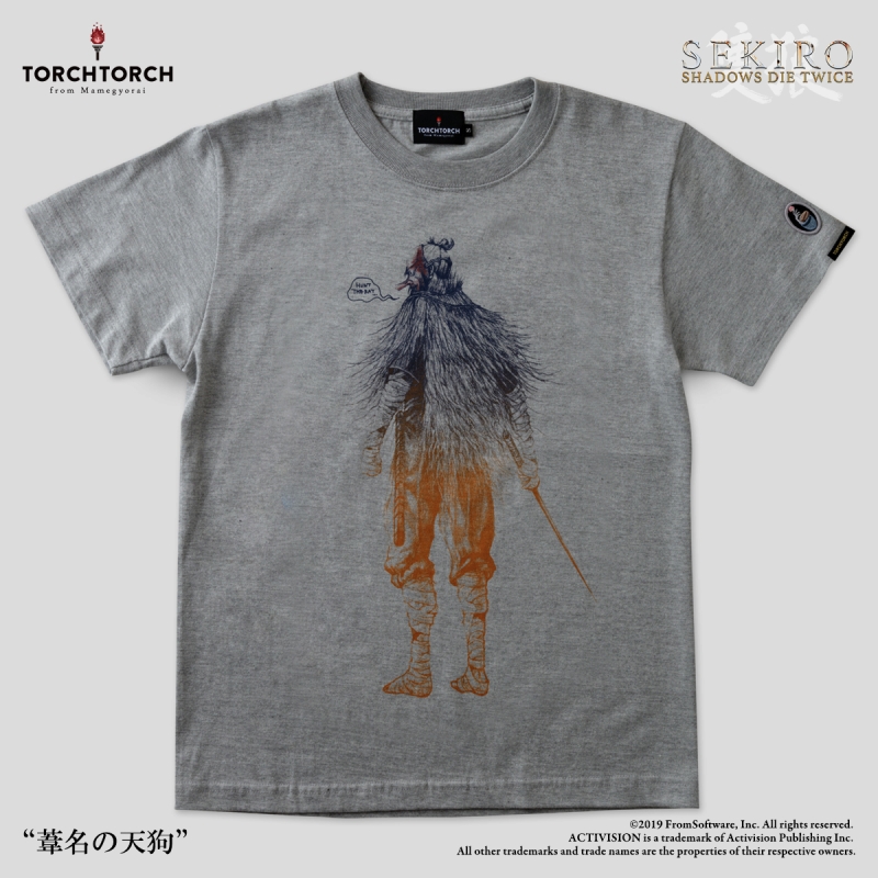 SEKIRO: SHADOWS DIE TWICE × TORCH TORCH/ Tシャツコレクション: 葦名の天狗 杢灰 Mサイズ - イメージ画像1