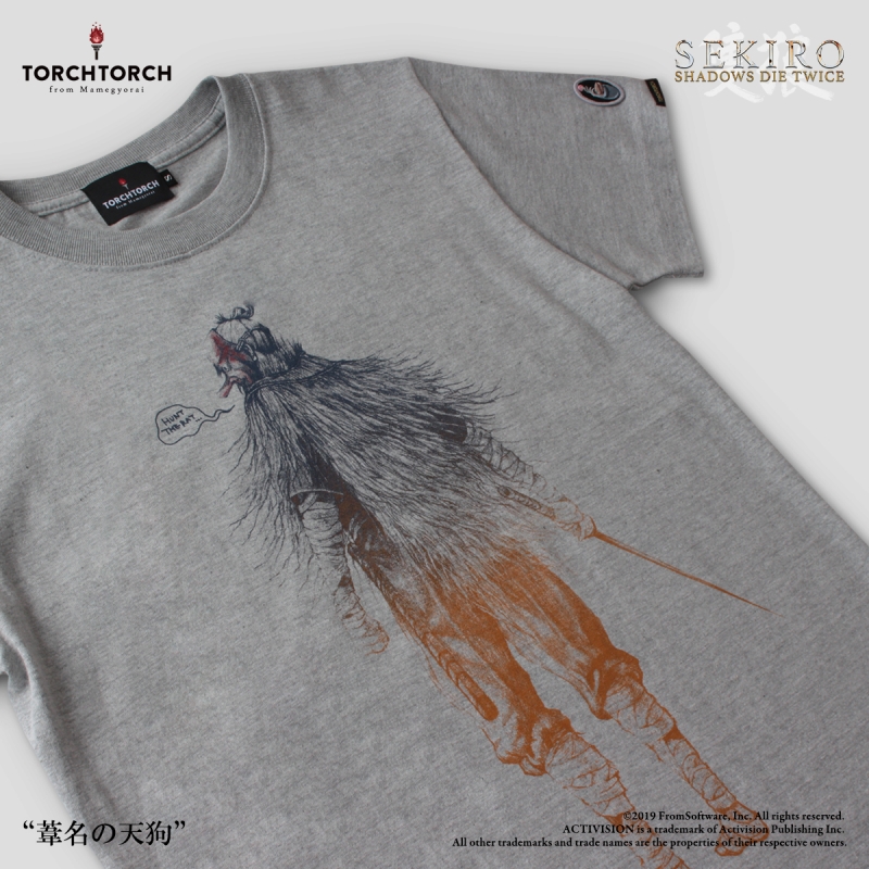 SEKIRO: SHADOWS DIE TWICE × TORCH TORCH/ Tシャツコレクション: 葦名の天狗 杢灰 Mサイズ - イメージ画像2