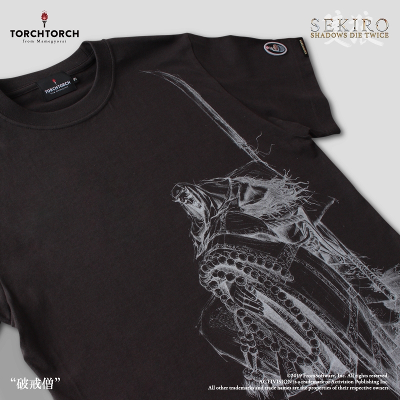 SEKIRO: SHADOWS DIE TWICE × TORCH TORCH/ Tシャツコレクション: 破戒僧 墨 レディース Lサイズ - イメージ画像2