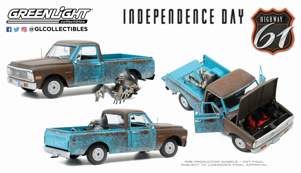 インデペンデンス・デイ/ 1971 シボレー C-10 with エイリアン 1/18 HWY-18021 - イメージ画像4