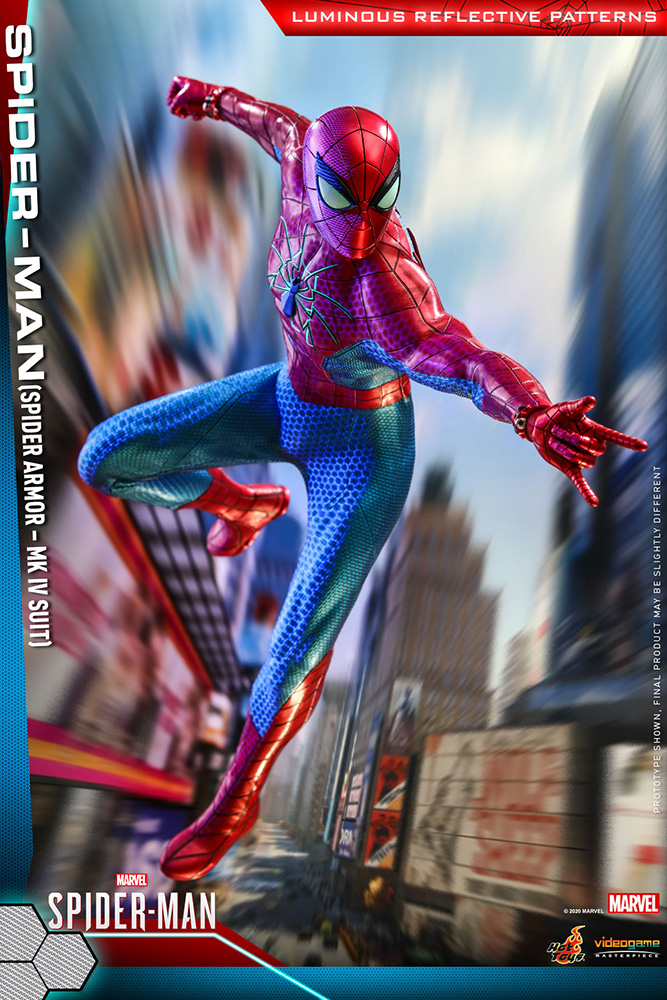 Marvel スパイダーマン/ ビデオゲーム・マスターピース 1/6 フィギュア: スパイダーマン スパイダーアーマー Mk-IV スーツ ver - イメージ画像4
