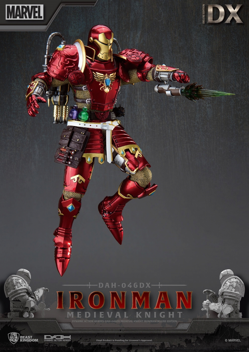 ダイナミックアクションヒーローズ/ マーベルコミック: アイアンマン 1/9 アクションフィギュア メディーバルナイト DX ver - イメージ画像5
