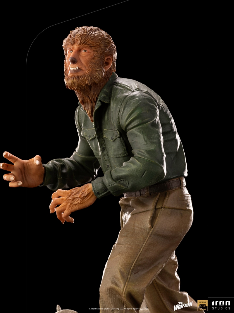 ユニバーサルモンスター/ 狼男 The Wolf Man: ローレンス・タルボット 1/10 DX アートスケール スタチュー - イメージ画像10