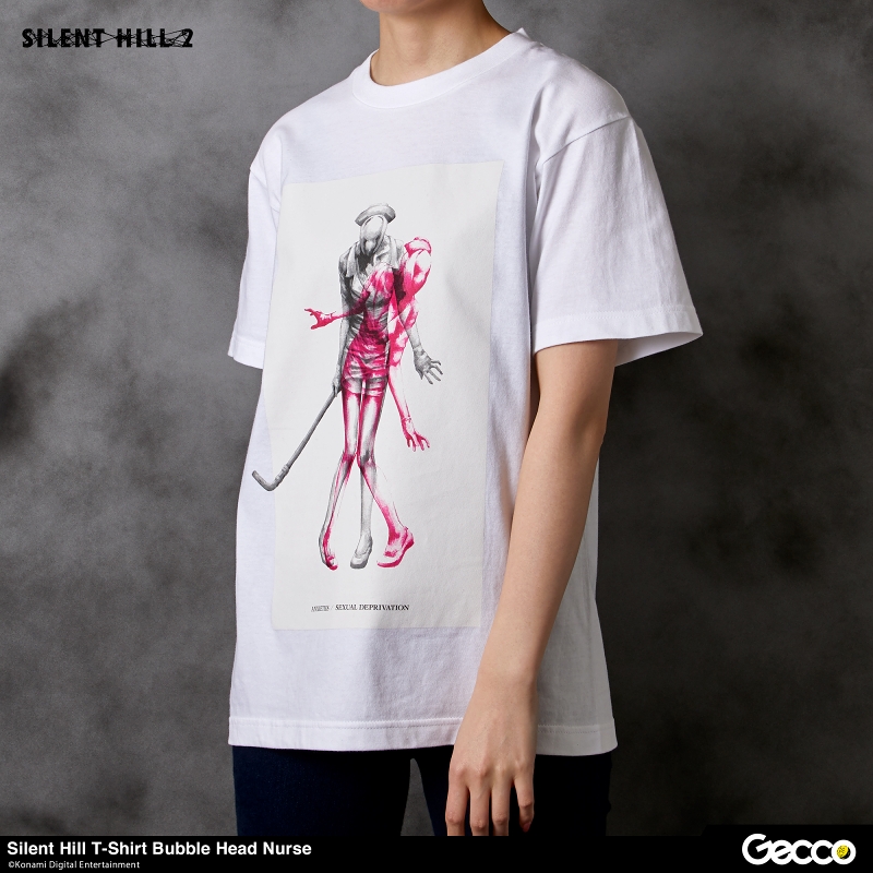 Gecco ライフマニアックス/ Tシャツ サイレントヒル: バブルヘッドナース ホワイト サイズL - イメージ画像4