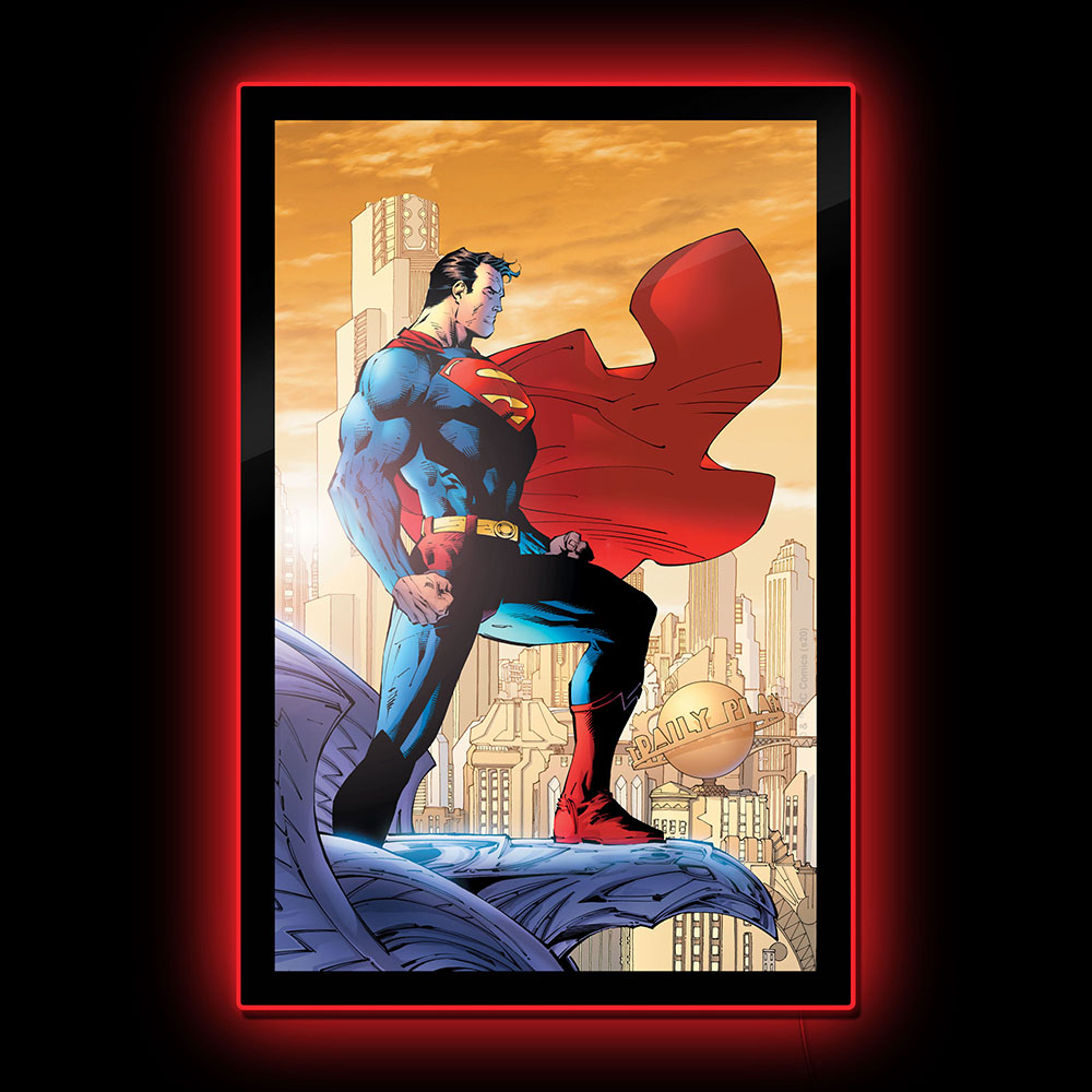 Superman #204 by ジム・リー LED ポスターサイン ウォールライト - イメージ画像1