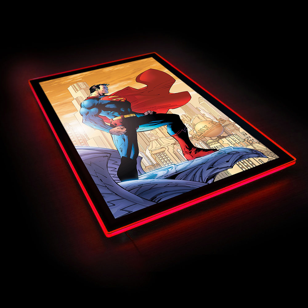 Superman #204 by ジム・リー LED ポスターサイン ウォールライト - イメージ画像2