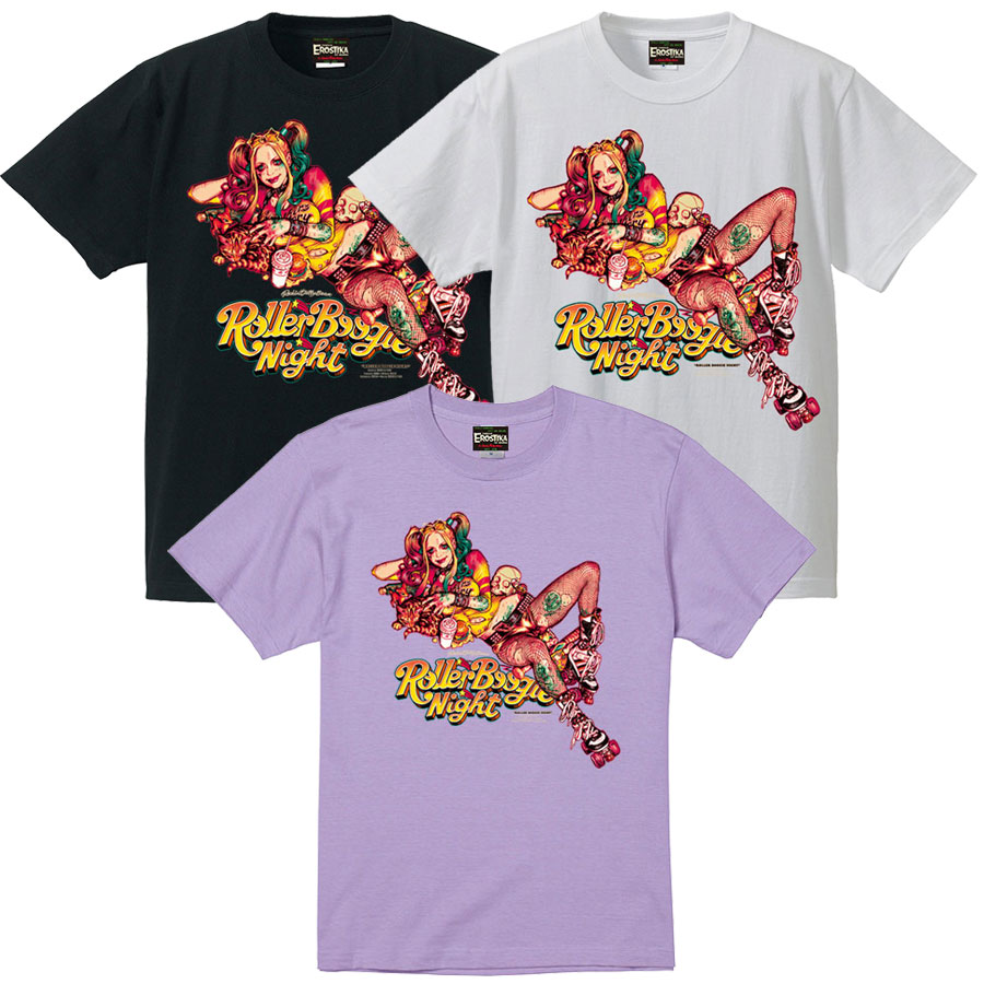 エロスティカ/ Roller Boogie Night Tシャツ ホワイト サイズXL - 映画