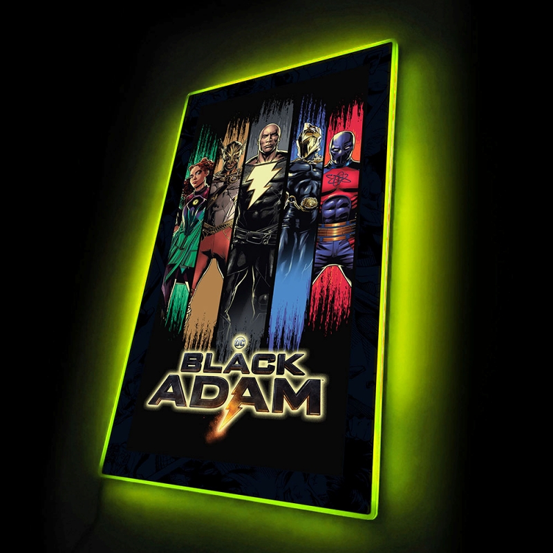 Black Adam/ ブラックアダム グループ LED ミニポスターサイン ウォールライト - イメージ画像1