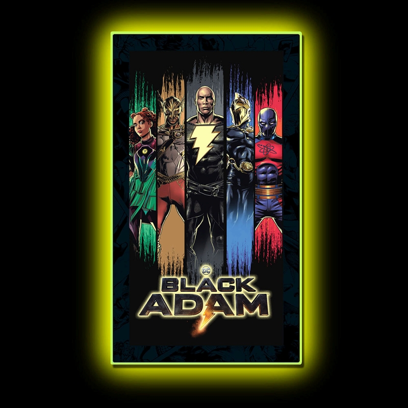Black Adam/ ブラックアダム グループ LED ミニポスターサイン ウォールライト - イメージ画像2