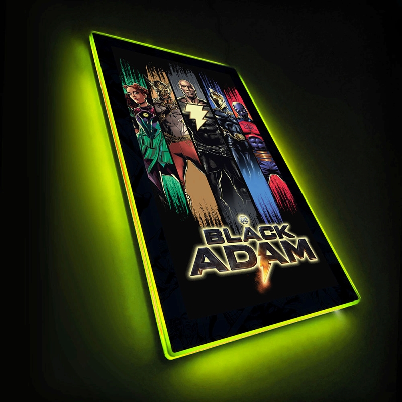 Black Adam/ ブラックアダム グループ LED ミニポスターサイン ウォールライト - イメージ画像3