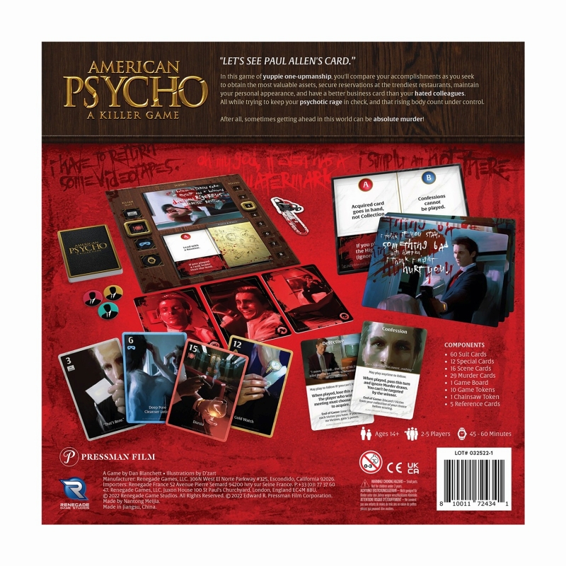 【入荷中止】American Psycho アメリカン・サイコ A Killer Game トリックテイキングゲーム - イメージ画像3