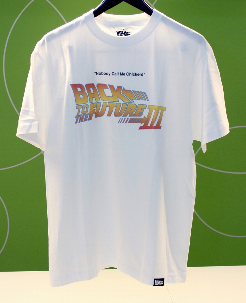 【豆魚雷別注モデル】バック・トゥ・ザ・フューチャー PART 3/ BTTFIII ロゴTシャツ ホワイト Lサイズ - イメージ画像3