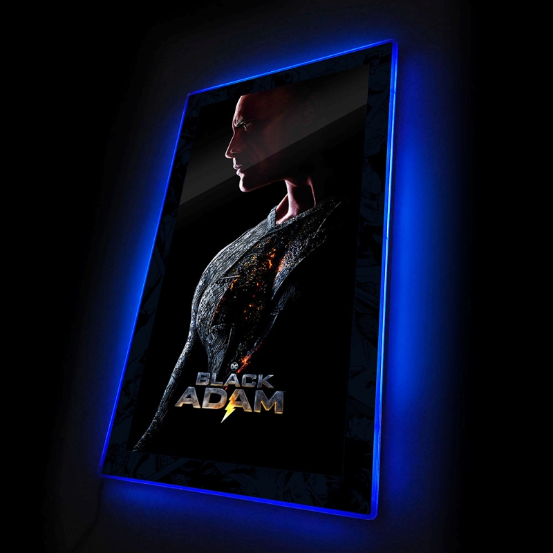 Black Adam/ ブラックアダム ポートレート #2 LED ミニポスターサイン ウォールライト - イメージ画像2