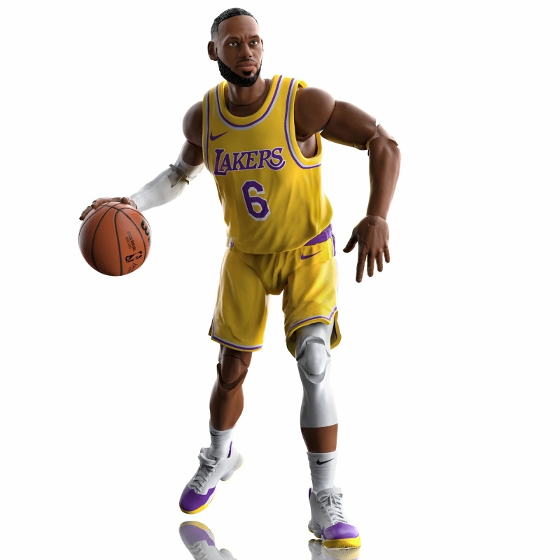 NBA スターティングラインナップ シリーズ1/ レブロン・ジェームズ 6インチ アクションフィギュア ロサンゼルス・レイカーズ ver - イメージ画像6