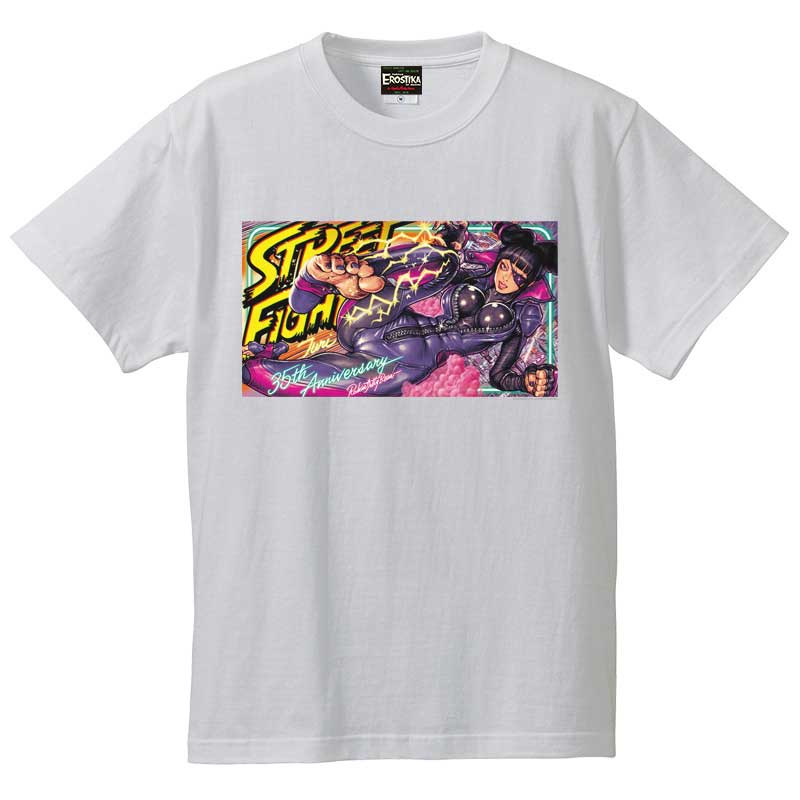 エロスティカ/ STREET FIGHTER V x Rockin’Jelly Bean Series 2 "JURI" Tシャツ ホワイト サイズL - イメージ画像1
