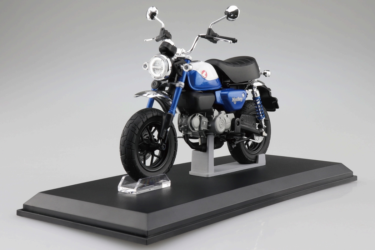 Honda Monkey 125 2022 1/12 ミニチュアモデル パールグリッターリングブルー ver - イメージ画像1