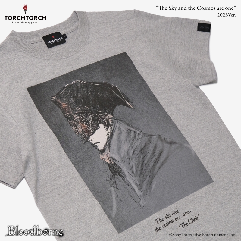 Bloodborne × TORCH TORCH/ Tシャツコレクション: 宇宙は空にある 2023 ver ヘザーグレー S - イメージ画像2