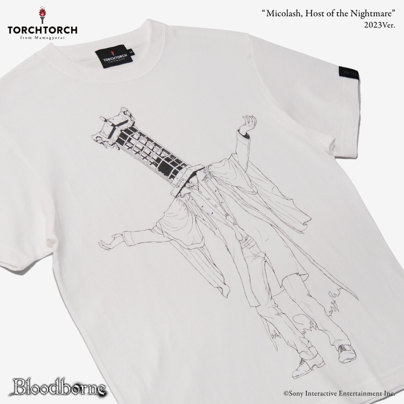 Bloodborne × TORCH TORCH/ Tシャツコレクション: 悪夢の主、ミコラーシュ 2023 ver ホワイト M - イメージ画像2