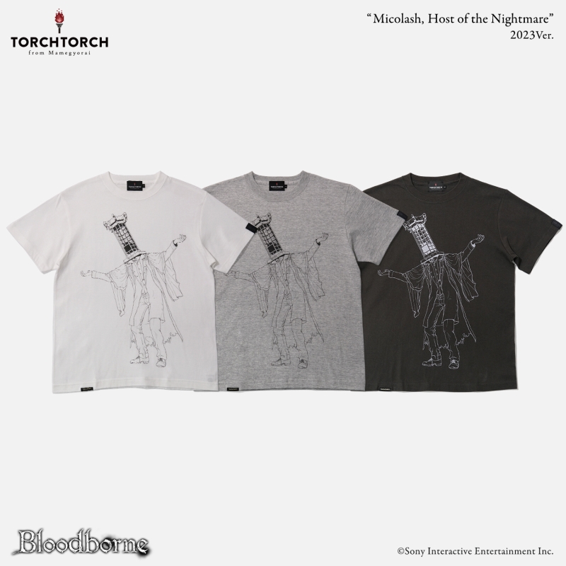 Bloodborne × TORCH TORCH/ Tシャツコレクション: 悪夢の主、ミコラーシュ 2023 ver ホワイト M - イメージ画像5