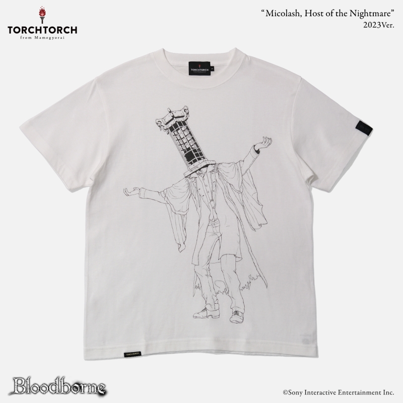 Bloodborne × TORCH TORCH/ Tシャツコレクション: 悪夢の主、ミコラーシュ 2023 ver ホワイト L - イメージ画像1