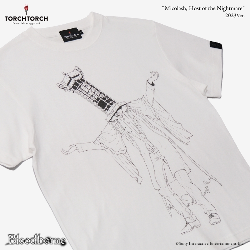 Bloodborne × TORCH TORCH/ Tシャツコレクション: 悪夢の主、ミコラーシュ 2023 ver ホワイト L - イメージ画像2