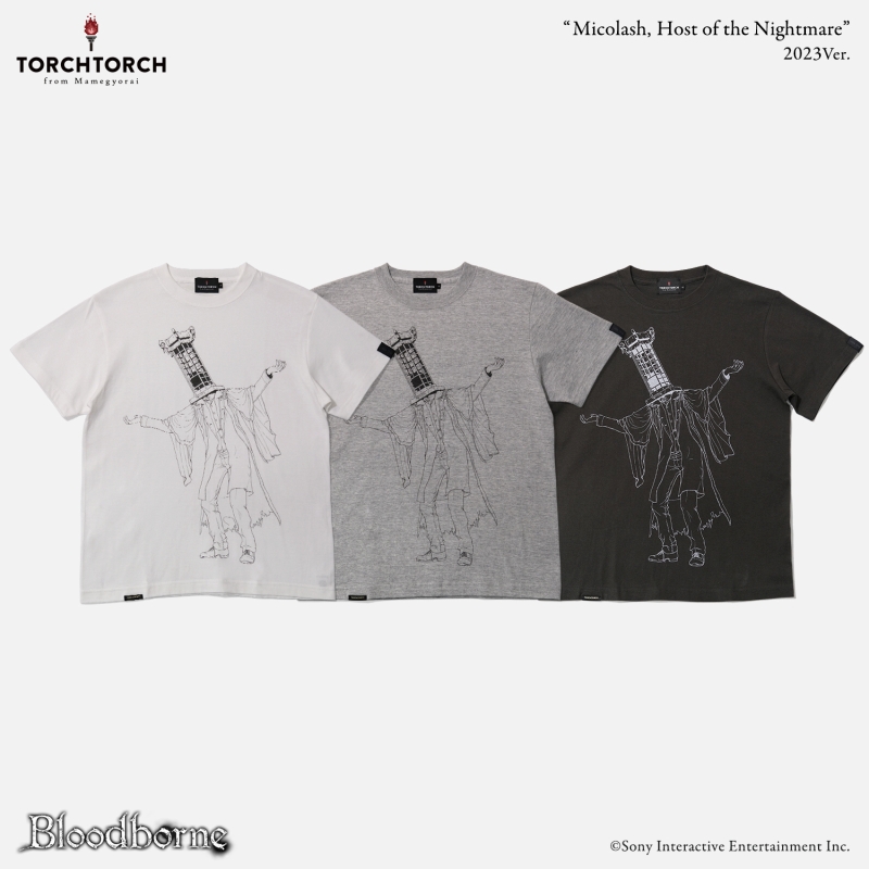 Bloodborne × TORCH TORCH/ Tシャツコレクション: 悪夢の主、ミコラーシュ 2023 ver ホワイト L - イメージ画像5