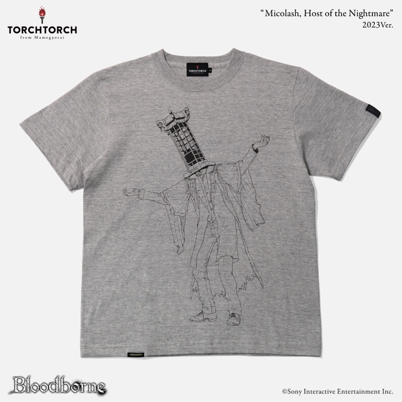 Bloodborne × TORCH TORCH/ Tシャツコレクション: 悪夢の主、ミコラーシュ 2023 ver ヘザーグレー S - イメージ画像1