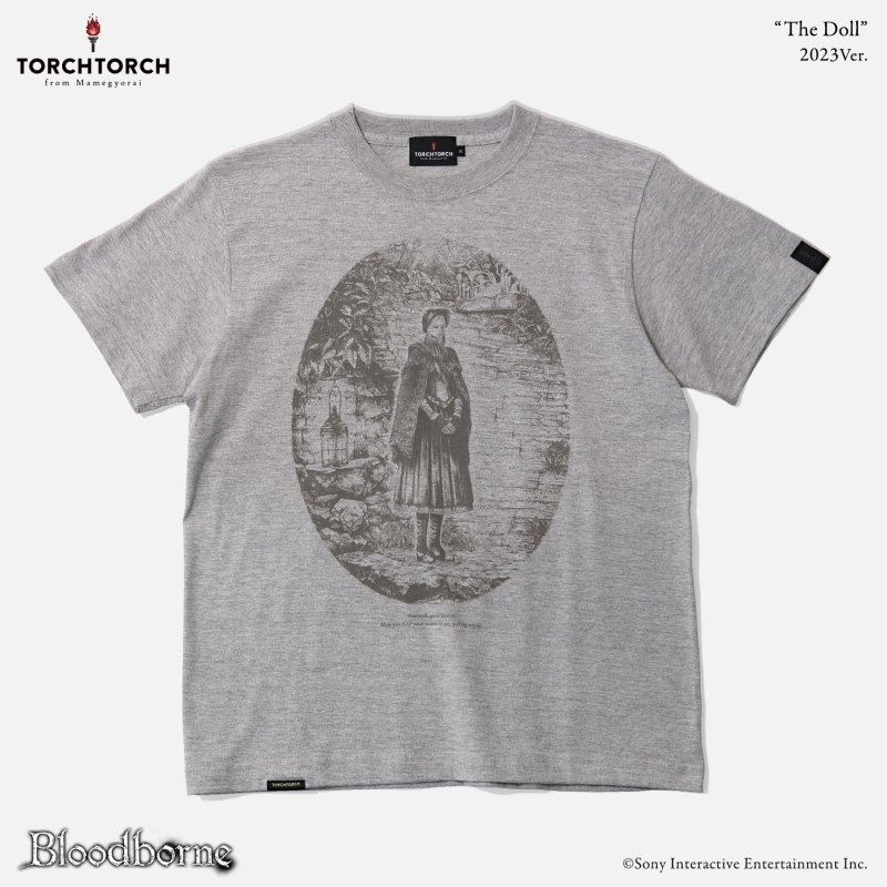 Bloodborne × TORCH TORCH/ Tシャツコレクション: 人形 2023 ver ヘザーグレー M - イメージ画像1