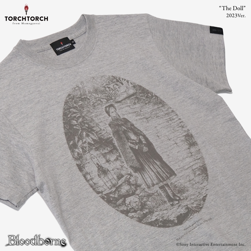Bloodborne × TORCH TORCH/ Tシャツコレクション: 人形 2023 ver ヘザーグレー M - イメージ画像2