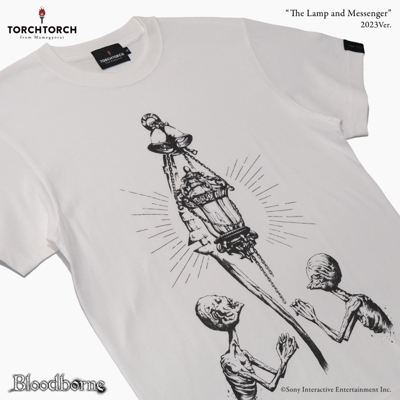 Bloodborne × TORCH TORCH/ Tシャツコレクション: 灯りと使者 2023 ver ホワイト S - イメージ画像2