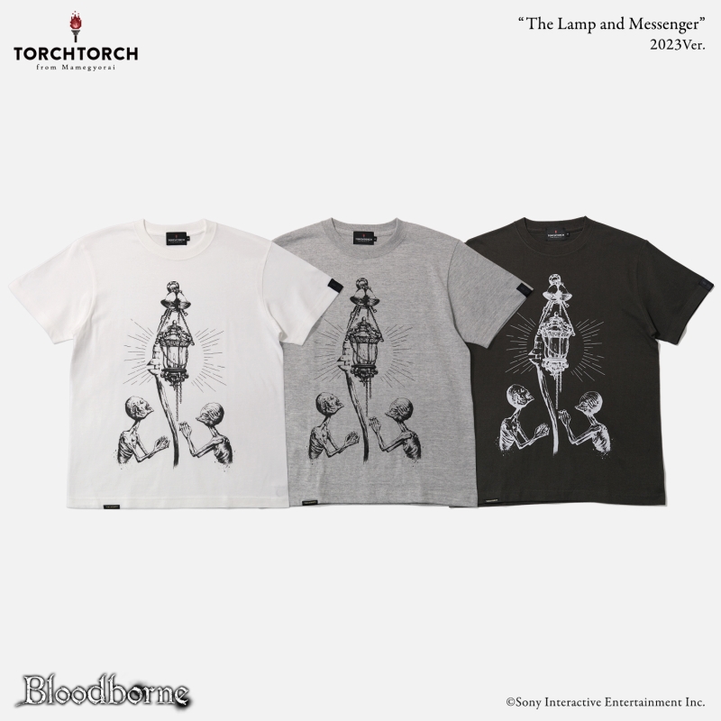 Bloodborne × TORCH TORCH/ Tシャツコレクション: 灯りと使者 2023 ver ヘザーグレー M - イメージ画像5