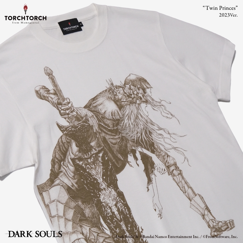 ダークソウル × TORCH TORCH/ 双王子ローリアンとロスリックのTシャツ 2023 ver ホワイト L - イメージ画像2