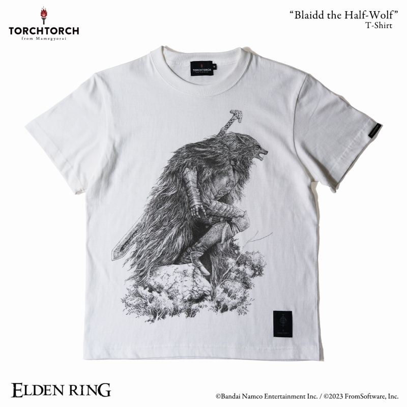 ELDEN RING × TORCH TORCH/ 半狼のブライヴのTシャツ バニラホワイト S - イメージ画像1