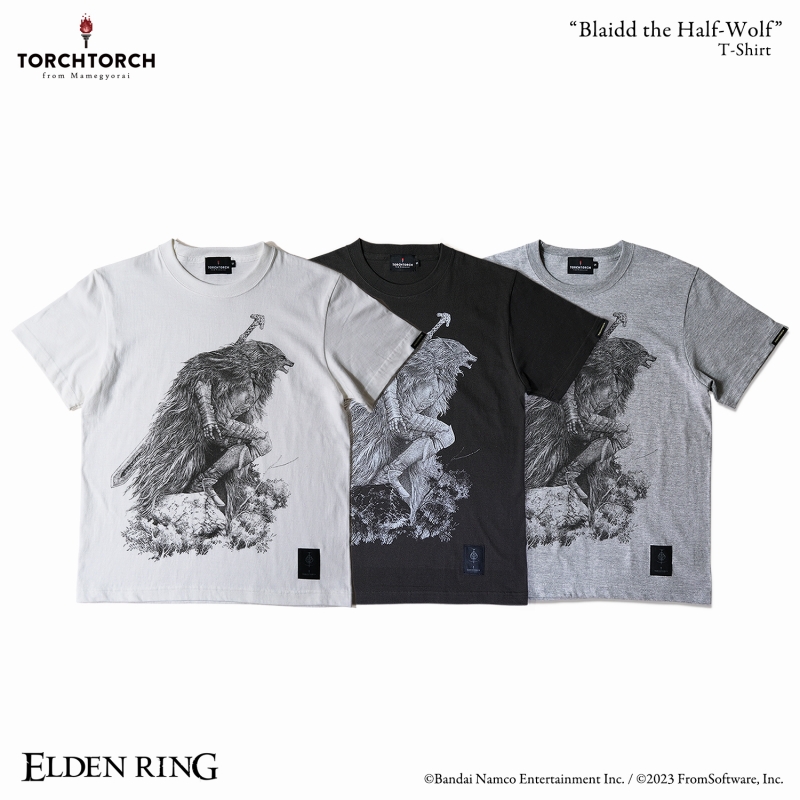 ELDEN RING × TORCH TORCH/ 半狼のブライヴのTシャツ バニラホワイト M - イメージ画像4