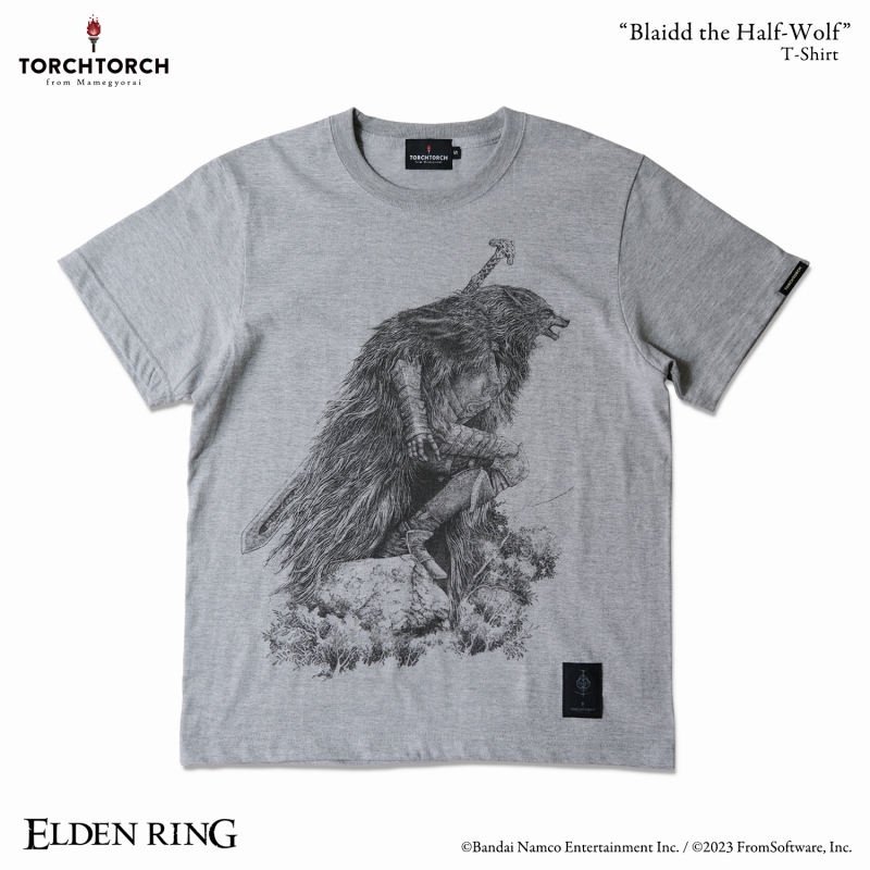 ELDEN RING × TORCH TORCH/ 半狼のブライヴのTシャツ ヘザーグレー M - イメージ画像1