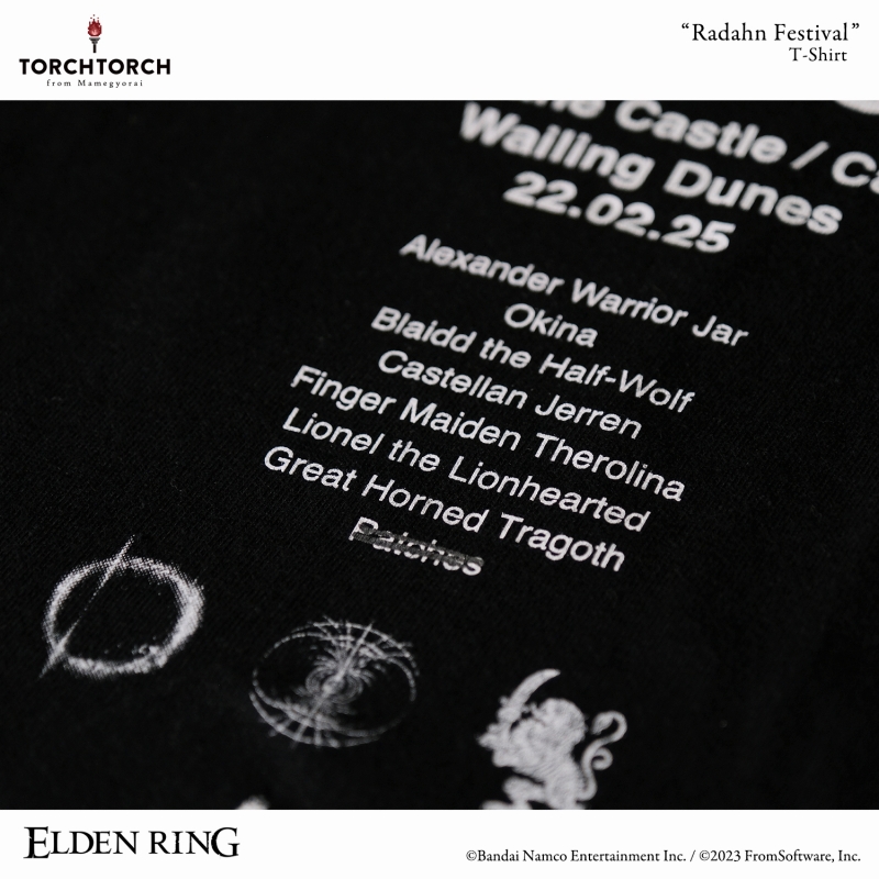 ELDEN RING × TORCH TORCH/ ラダーン祭りのTシャツ ブラック XXL - イメージ画像6