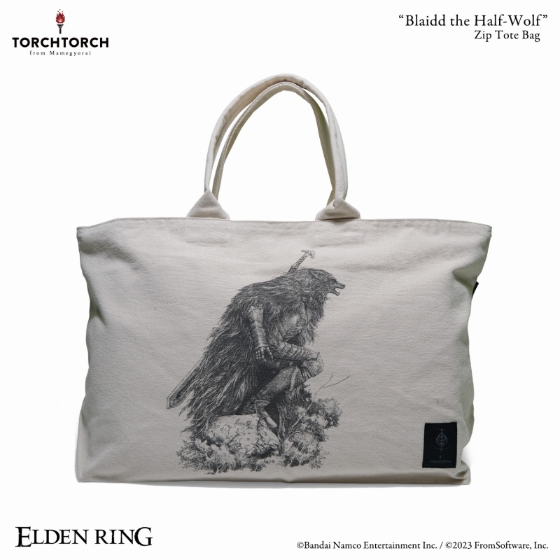 ELDEN RING × TORCH TORCH/ 半狼のブライヴのジップトート ナチュラル - イメージ画像1