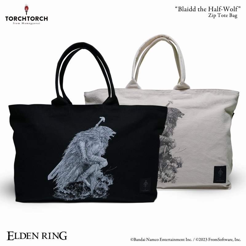 ELDEN RING × TORCH TORCH/ 半狼のブライヴのジップトート ナチュラル - イメージ画像2