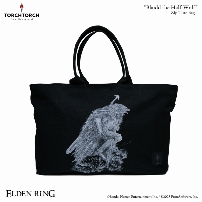 ELDEN RING × TORCH TORCH/ 半狼のブライヴのジップトート ブラック - イメージ画像1