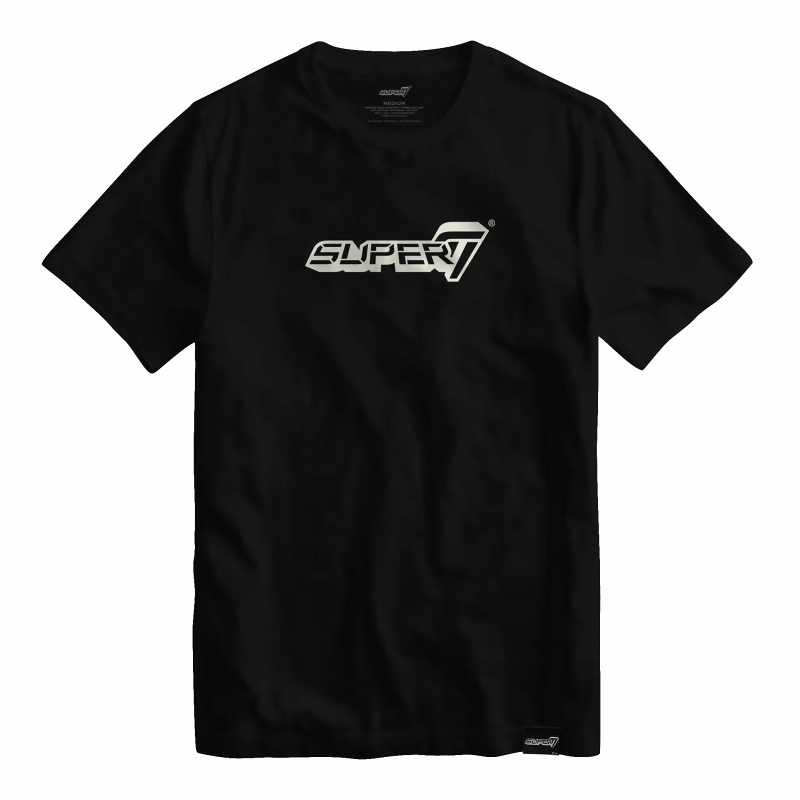 スーパー7 Tシャツ グロウロゴ Ver.（ブラック） US: XLサイズ - イメージ画像1