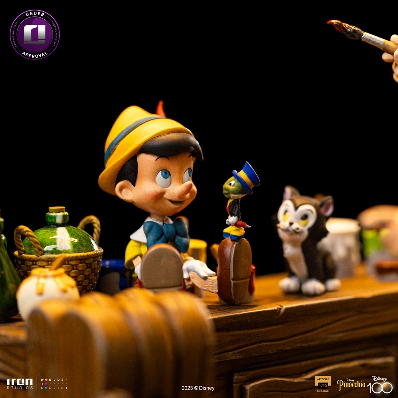 Pinocchio/ ピノッキオ＆ゼペット with ジミニー・クリケット 1/10 DX アートスケール スタチュー - イメージ画像9